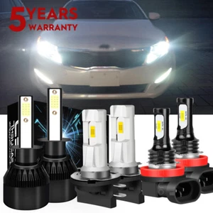 For Hyundai Santa Fe Sport 2013-2016 Combo 6K LED Headlight Fog Light Bulbs Kit - Foto 1 di 12