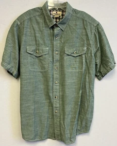 Woolrich ~ Camisa Frontal con Botones para Hombre XL Mangas Cortas Verde Breather 2 Bolsillos ¡BONITA! - Imagen 1 de 6