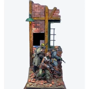 Kit modelo resina 1/35 3 piezas escuadrón de asalto soldados alemanes (con base) sin pintar - Imagen 1 de 3