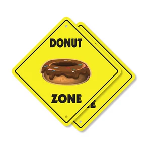 Donut Plastic Street Sign Crossing Xing Gift Novelty Funny - Picture 1 of 21