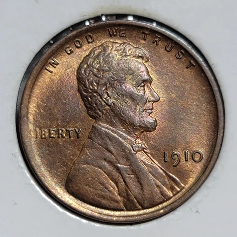 1910 Philadelphia Mint Copper Lincoln Wheat Cent 9159 Cover