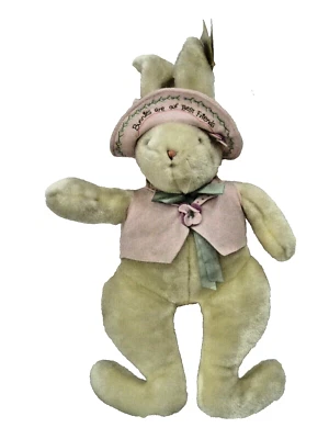 Bunnies By The Bay Rumpty Dumpty Plush Rabbit Plush Hallmark  2002 Pink Coat Hat - Image 1 of 4