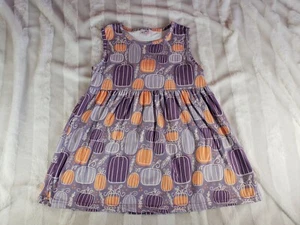 Pete + Lucy Girls Tunic Top Purple Orange Pumpkins Stretch Sleeveless 10 12 - Picture 1 of 10