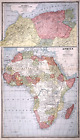 Old Antique 1884 Cram's Atlas Map ~ AFRICA - MOROCCO, ALGERIA, TUNIS ~ Free S&H