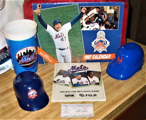 NY Mets Shea Stadium Baseball Memorabilia 1987-2008 Lot of 11 Items Cover