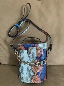 CIRCUS BY SAM EDELMAN Women's Snake Print Barrel Carry Handle Shoulder Bag - Picture 1 of 4