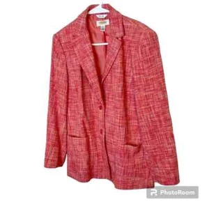 Blazer Talbots Petites Pura Seda Rosa Salmón Talla 8 Petite - Imagen 1 de 4