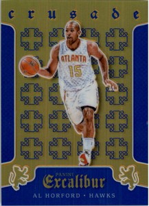 2015-16 Panini Excalibur Crusade Blue Hawks Basketball Card #5 Al Horford /199