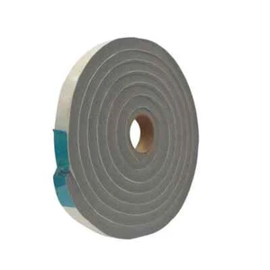 Door Window Seal Weather Stripping Foam Tape Grey Vinyl 3/4 in. x 1/2 in. 10 ft. - Picture 1 of 5
