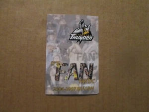 ECHL Stockton Thunder Vintage Circa 2006-2007 Team Logo Hockey Pocket Schedule - Picture 1 of 2