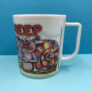 Vintage Bluebird Toys Orm & Cheep Cartoon Theme Melamine Plastic Mug Cup 1980s - Picture 1 of 5