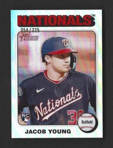 2024 Heritage High Number Chrome #394 Jacob Young RC /225 MLB Nationals - Picture 1 of 3