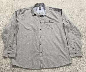 Volcom Shirt Mens XXL Gray Classic Fit Long Sleeve Button Front Casual - Picture 1 of 12