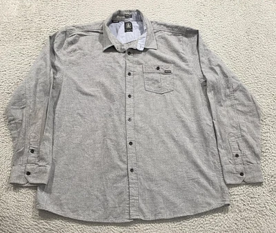 Volcom Shirt Mens XXL Gray Classic Fit Long Sleeve Button Front Casual - Image 1 of 4