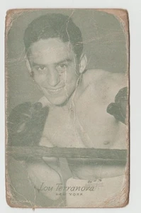 BOXING Vintage LOU TERRANOVA New York Boxer Arcade Exhibit Card Boxer B&W - Picture 1 of 2