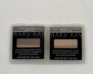LOT OF 2 Mary Kay MINERAL BRONZING POWDER- Desert Sun + Canyon Gold .16 oz NEW - Picture 1 of 5