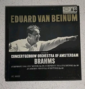 Eduard van Beinum Conducts Brahms Symphonies 1 & 4 + Overture - Epic SC 6033 LP - Picture 1 of 3