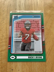 2024 Panini Donruss - Rated Rookie Bucky Irving #301 Press Proof Green (RC) - Picture 1 of 2