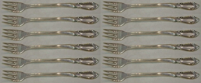 Rhapsody New by International Sterling Silver Cocktail Fork Set of 12 pcs 5 1/2" - Image 1 of 4