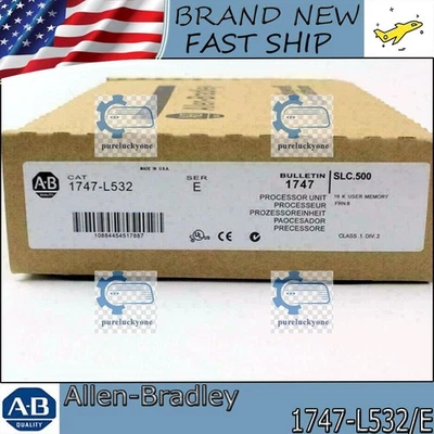 New Factory Sealed AB 1747-L532 /E SLC 500 SLC 5/03 CPU Processor Unit 1747L532 - Image 1 of 4