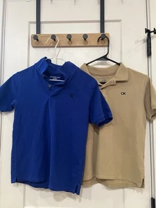 Set Of 3 Calvin Klein Boys Youth Medium Polo Uniform Shirts T-Shirt Bundle - Picture 1 of 7