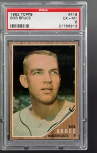 SLA64- 1962 Topps #419 Bob Bruce - PSA ExMt (6) - Bild 1 von 2