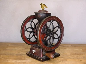 Antigua trituradora de café Simmons Hardware #2 hierro fundido doble rueda molinillo de café - Imagen 1 de 9