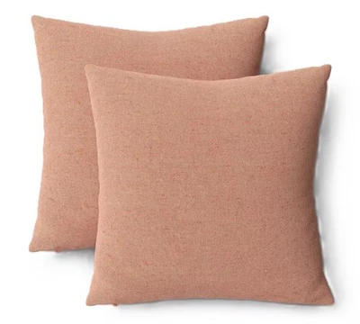 Room Essentials 2 Pack Heathered Rust Blush Accent Pillow Zippered Covers - Image 1 of 4