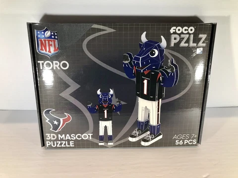 Foco PZLZ NFL Houston TEXANS Toro Team Mascot 3D Puzzle 61pcs NEW Cover