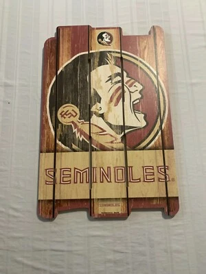 Florida State Seminoles FSU 17" x 11" Wood Decorative Indoor Sign Wincraft - Image 1 of 2