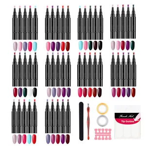 Nail Gel Pen Set 3 In 1 UV Nail Polish Pen For Home And Professional Manicures - Picture 1 of 22