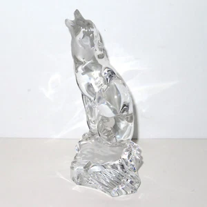 VINTAGE 1994 LENOX CRYSTAL COLLECTION KEEPER OF THE WILD HOWLING WOLF FIGURINE - Picture 1 of 5