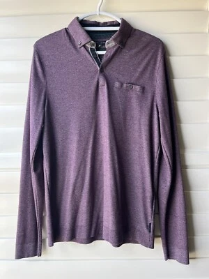 Ted Baker Longsleeve Shirt, Size 4 (large), Red, White, Preowned - Image 1 of 4