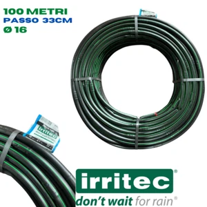 TUBO ALA GOCCIOLANTE IRRITEC 16 PASSO 33 IRRIGAZIONE A GOCCIA ORTO GIARDINO 100M - Foto 1 di 6