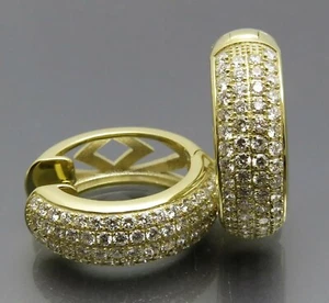 DISEÑO MADURO - CROLLOS PLEGABLES LUNARES BRILLANTES - DE TALLER PROPIO - ORO 585 - Imagen 1 de 9