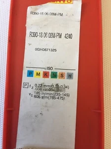 Sandvik - 9 x New Carbide Milling Inserts R390-18 06 08M-PM 4240 - Imagen 1 de 2