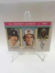 1976 Topps - League Leaders #200 Jim Palmer, Vida Blue, Catfish Hunter - Bild 1 von 2