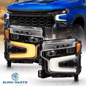 For 2022-2024 Chevy Silverado 1500 LT/RST Black Bezel LED Headlights Headlamps - Picture 1 of 6