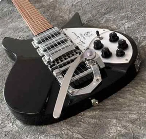 Guitarra Eléctrica Negra 6 Cuerdas Escala Corta Longitud 34 Pulgadas, Trémolo Grande - Imagen 1 de 7