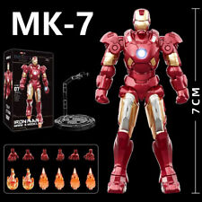 Iron Man MKVII Suit Mini Action Figure Building Block Base Stand Holder Effect