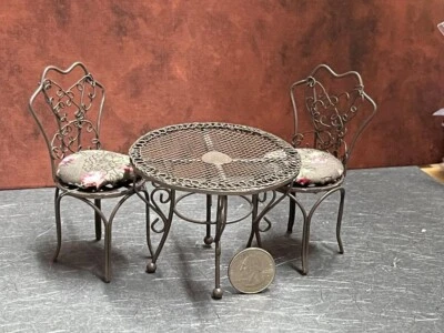 Juego de mesa de patio miniatura para casa de muñecas Reutter escala 1:12 pulgadas D287 Dollys Gallery Foto 1 de 3