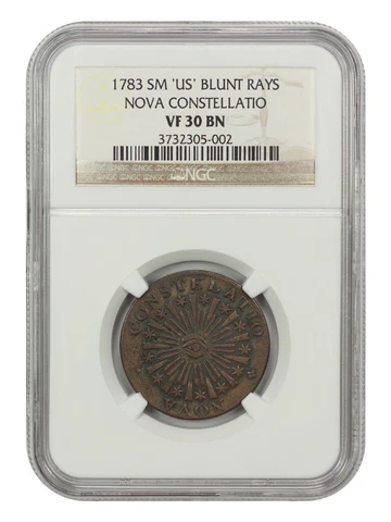 1783 C Nova Blunt Rays Small 'US' NGC VF30 Cover