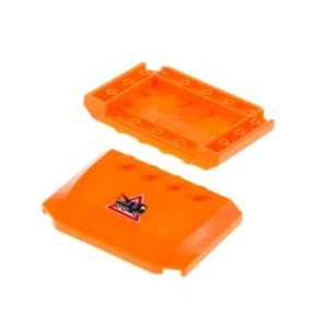 2x Lego Hood 4x6 2/3 Orange Sticker Tow Truck Car Roof 52031pb009 - Picture 1 of 1