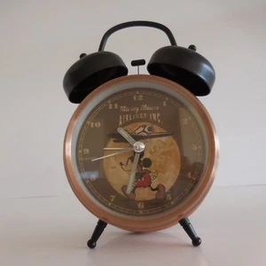 Réveil horloge MICKEY MOUSE AIRLINES INC vintage DISNEY - Photo 1/11