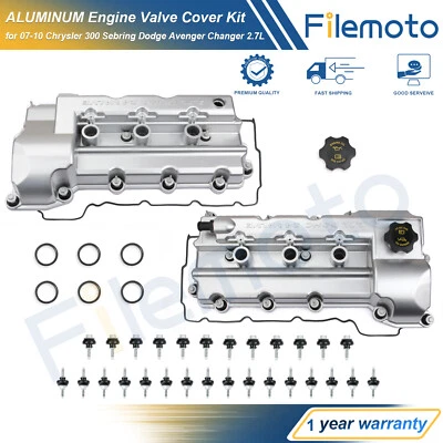 Aluminum Valve Covers for  07-10 Chrysler 300 Sebring Dodge Avenger Changer 2.7L - Image 1 of 4
