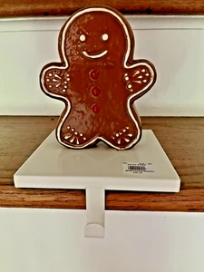 Pottery Barn Gingerbread Metal Tree Stocking Holder Mr. Spice Christmas NEW - Picture 1 of 8
