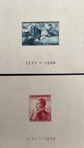 Edifil HB 862/863 sin dentar Hojitas nuevas España 1938 Batalla de Lepanto - Imagen 1 de 2