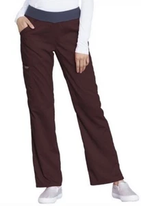 Cherokee Workwear Scrubs Mid Rise Pull-On Tall Pant WW110T ESP Espresso - Picture 1 of 3