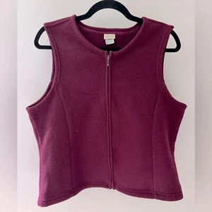 Ropa deportiva exterior L.L. Chaleco polar Bean Borgoña sin mangas con cremallera Polartec L - Imagen 1 de 9