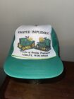 vintage john deere tractor farm lawn mower trucker rope hat NOS albany wis